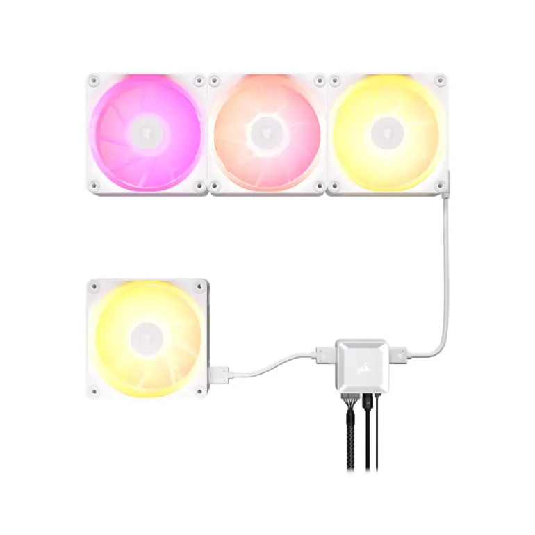 Ventilador Corsair iCUE LINK LX120 RGB 120mm PWM Triple Pack Blanco