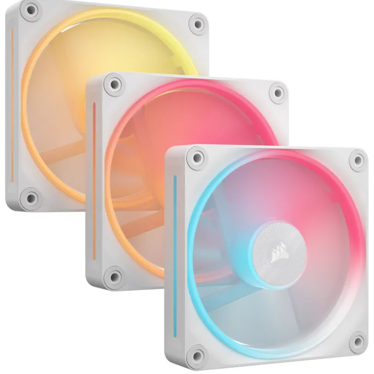 Ventilador Corsair iCUE LINK LX120-R Reverse RGB PWM 120mm Triple Pack Blanco