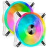 Ventilador Corsair iCUE QL140 RGB PWM Kit Lightning Node Core Dual Fan Blanco 140mm