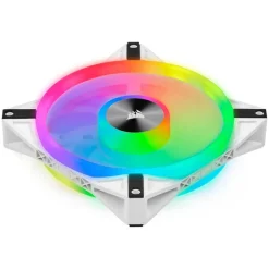 Ventilador Corsair iCUE QL140 RGB PWM Kit Lightning Node Core Dual Fan Blanco 140mm