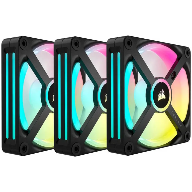 Ventilador Corsair QX120 RGB 120mm Triple Pack Negro
