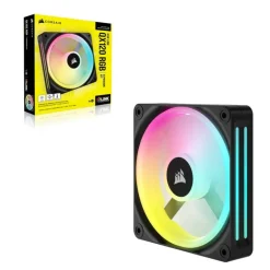 Ventilador Corsair QX120 RGB 120mm Negro