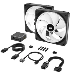 Ventilador Corsair QX140 RGB 140mm Doble Pack Negro