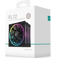 Ventilador DeepCool FL12 ARGB 120mm Triple Pack Negro