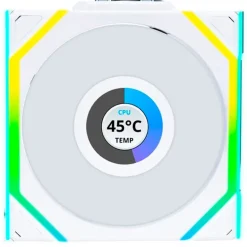 Ventilador Lian Li Uni Fan SL120 Wireless LCD ARGB Reverse Blade 120mm Blanco