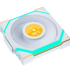 Ventilador Lian Li Uni Fan SL120 Wireless LCD ARGB Reverse Blade 120mm Blanco