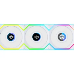 Ventilador Lian Li Uni Fan SL LCD ARGB 120mm Triple Pack Wireless Blanco