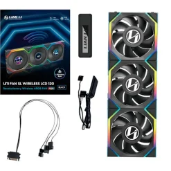 Ventilador Lian Li Uni Fan SL LCD ARGB 120mm Triple Pack Wireless Negro